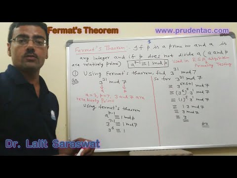 Fermat theorem with example(www.prudentac.com)