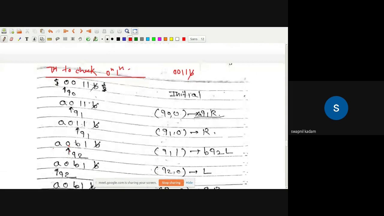 Turing Machine for Recognizing 0^n1^n
