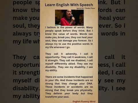 English Speech | English Speaking Practice | English Subtitles