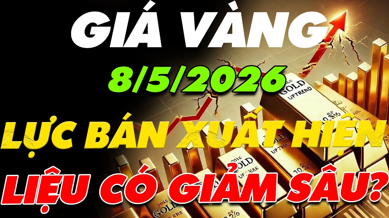 PHÂN TÍCH XU HƯỚNG GIÁ VÀNG HÔM NAY NGÀY:8/5/2026 LỰC BÁN XUẤT HIỆN, VÀNG CÓ CHỊU ÁP LỰC GIẢM KG?