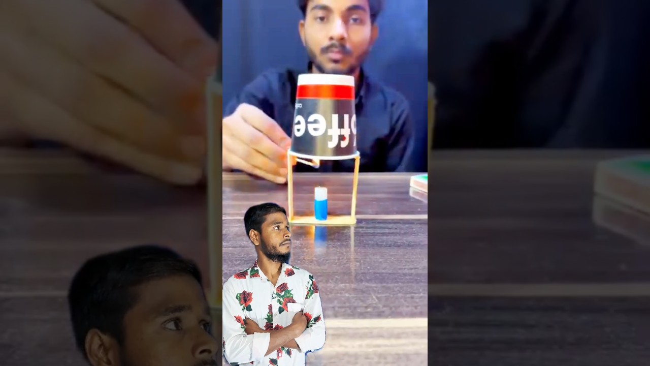 Respect 😱🔥: Flying Paper Cup Science Experiment