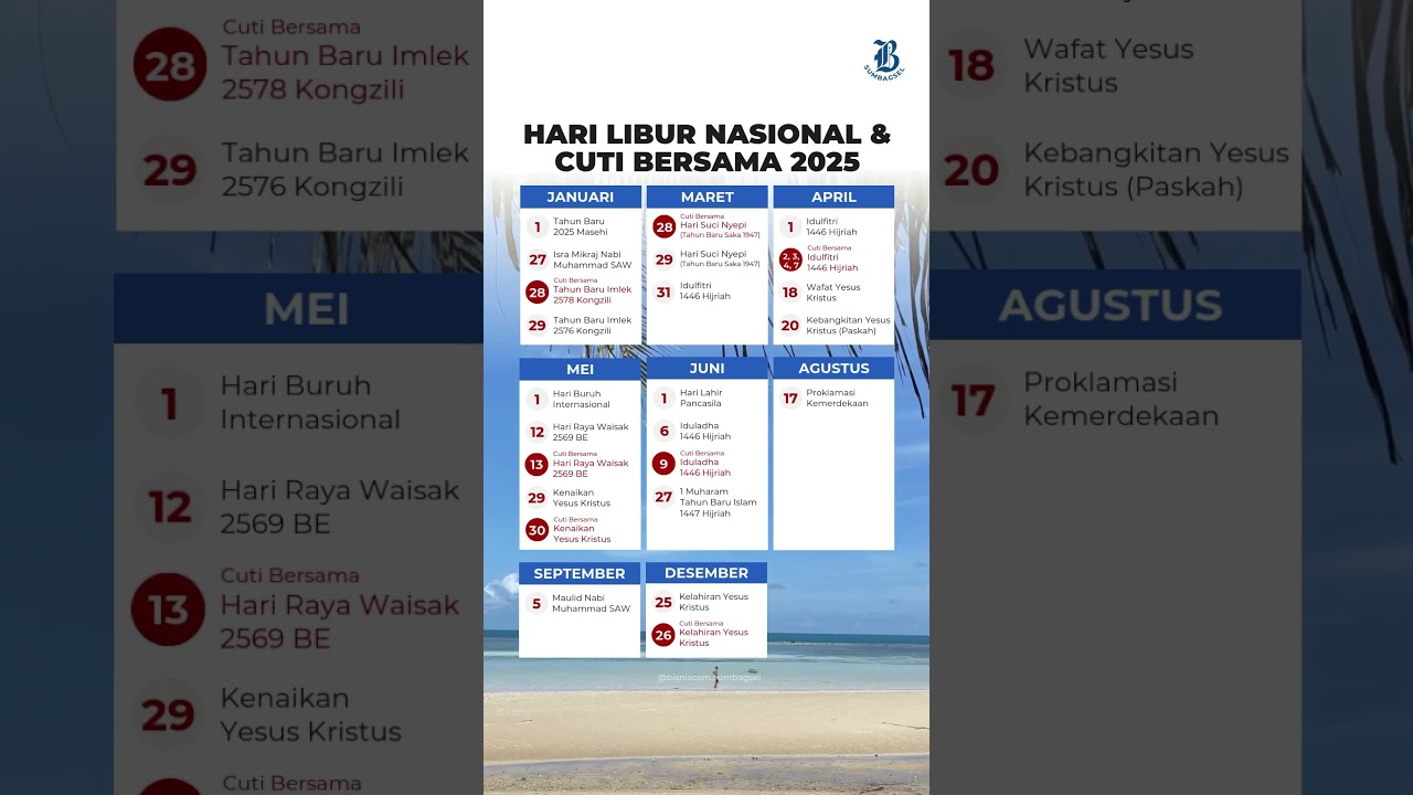 Kalender Libur Nasional & Cuti Bersama 2025 🗓️