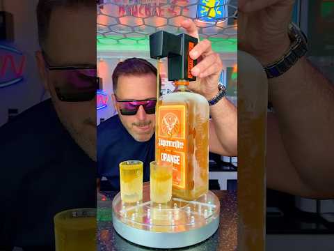 Orange Jager & Jager dispenser 🦌🍊 #jager #drinkdispenser #jagerorange #mancavebartender
