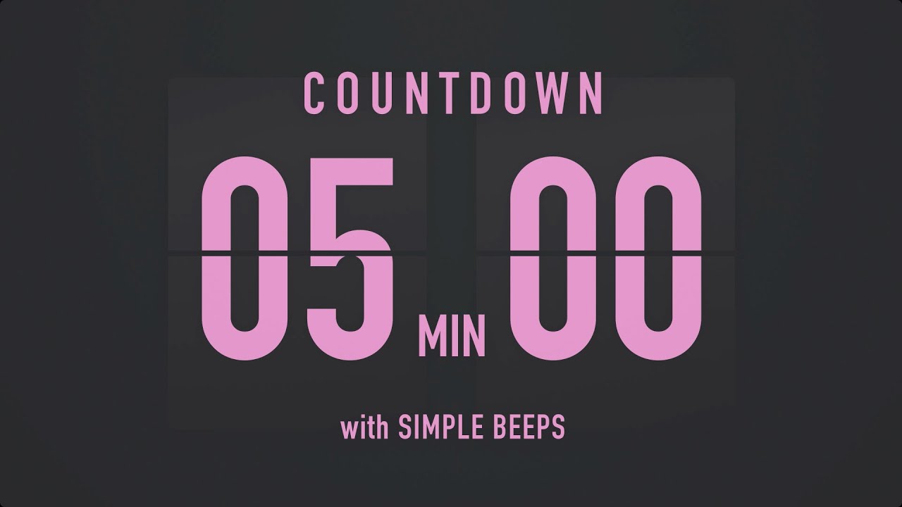 5-Minute Flip Countdown Timer ⏳ with Beeps