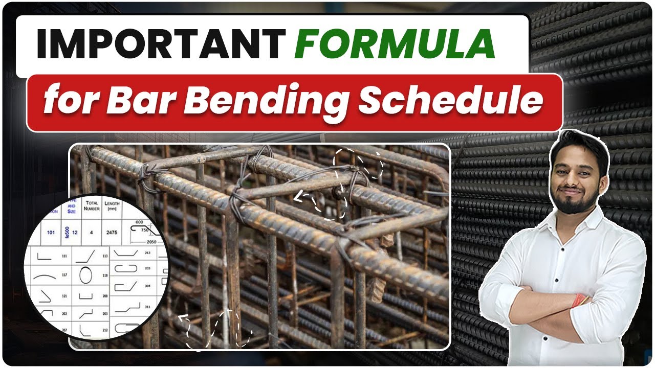 Essential Formula for Accurate Bar Bending Schedule (BBS) | Construction Estimation Tips 🏗️