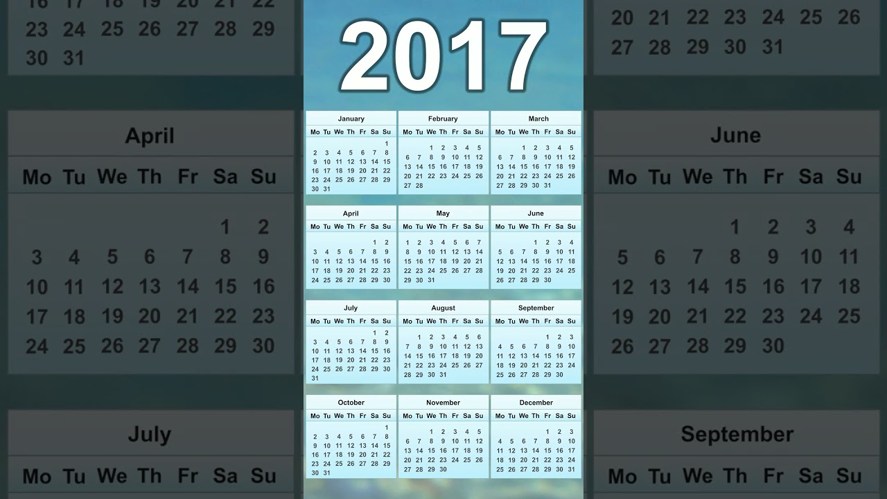 2017 Calendar & Monthly Guides 📅