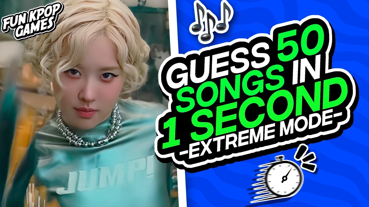 ⭐ GUESS 50 KPOP SONGS IN 1 SECOND EXTREME MODE 2021-2025 | KPOP QUIZ  - FUN KPOP GAMES 2025