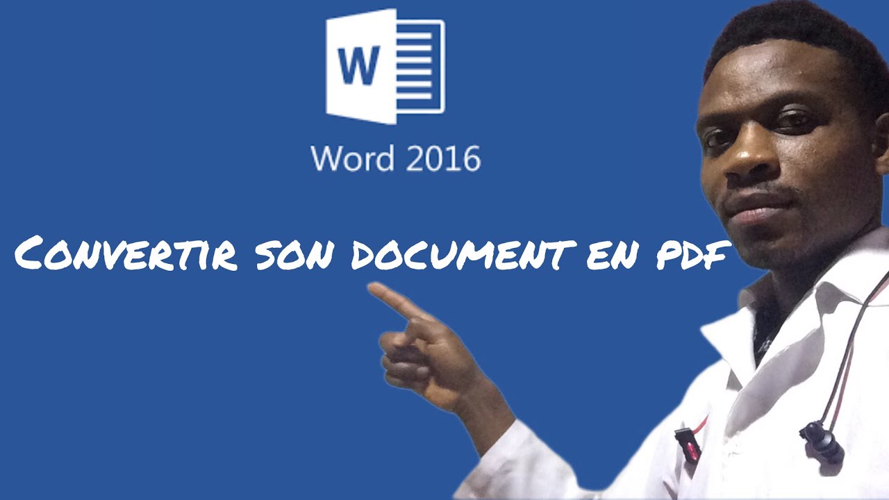 Convertir Word en PDF avec Word 2016 📄