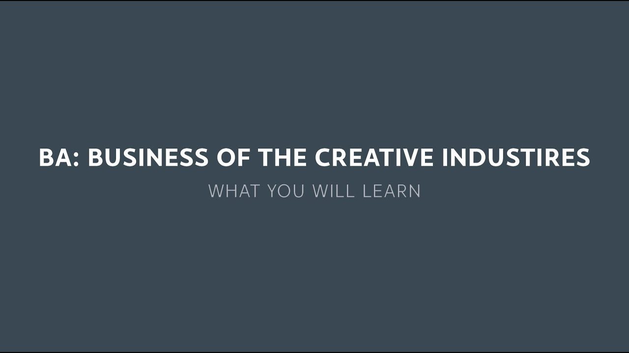BA Business of Creative Industries: Key Learnings