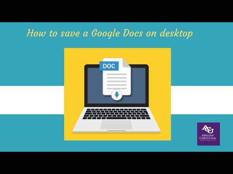 Save Google Docs on Desktop 🖥️