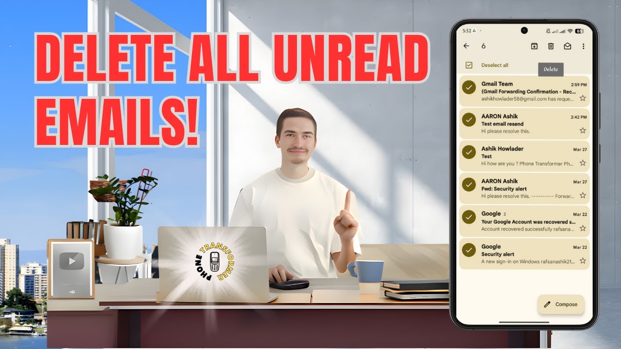 Delete All Unread Gmail Emails on Android 📱