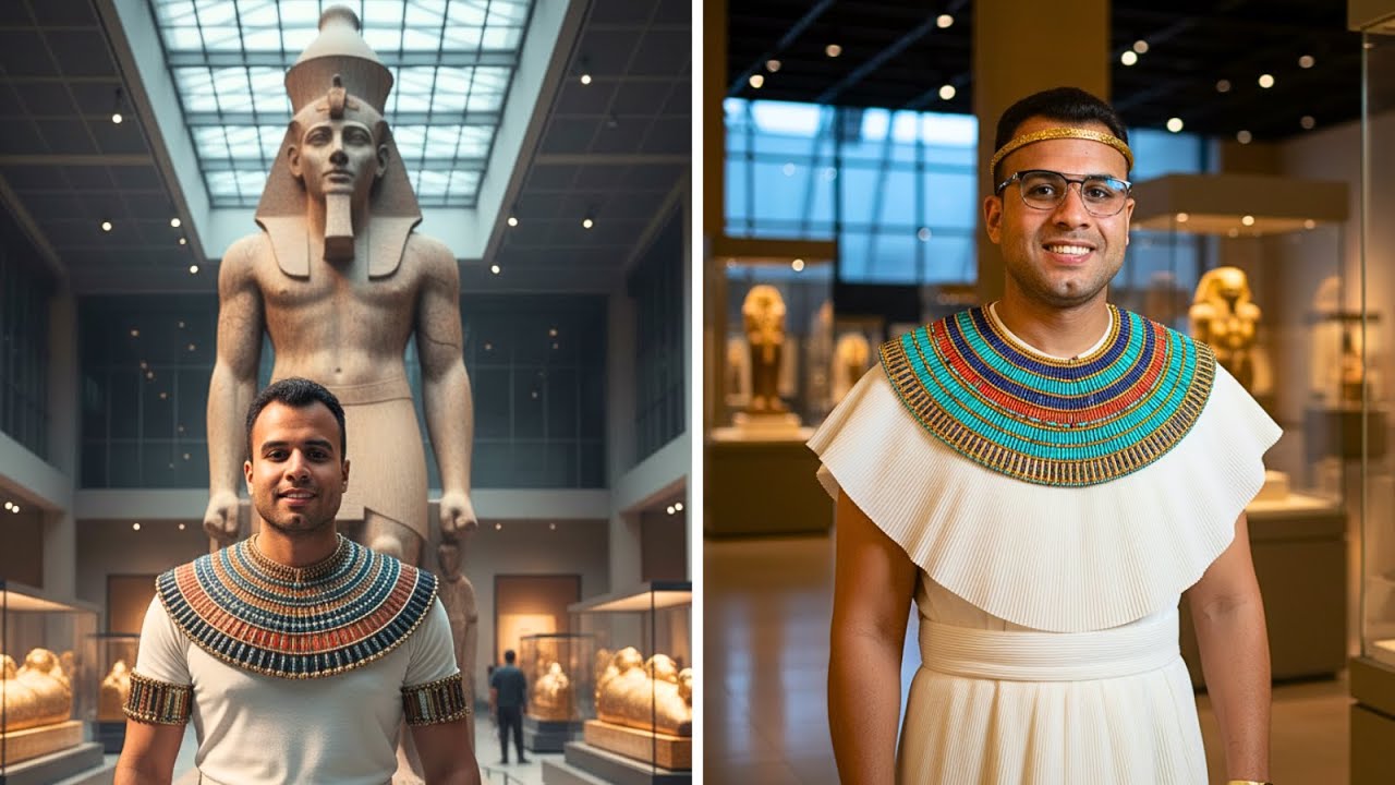 تصميم صورة فرعونية مذهلة باستخدام الذكاء الاصطناعي لافتتاح المتحف المصري الكبير 🏺