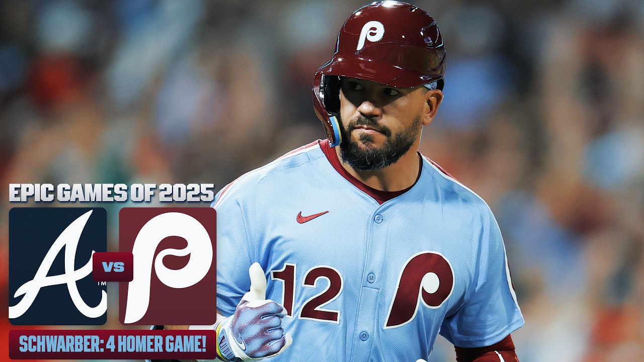 Schwarber Hits 4 Homers in Braves vs. Phillies Game ⚾