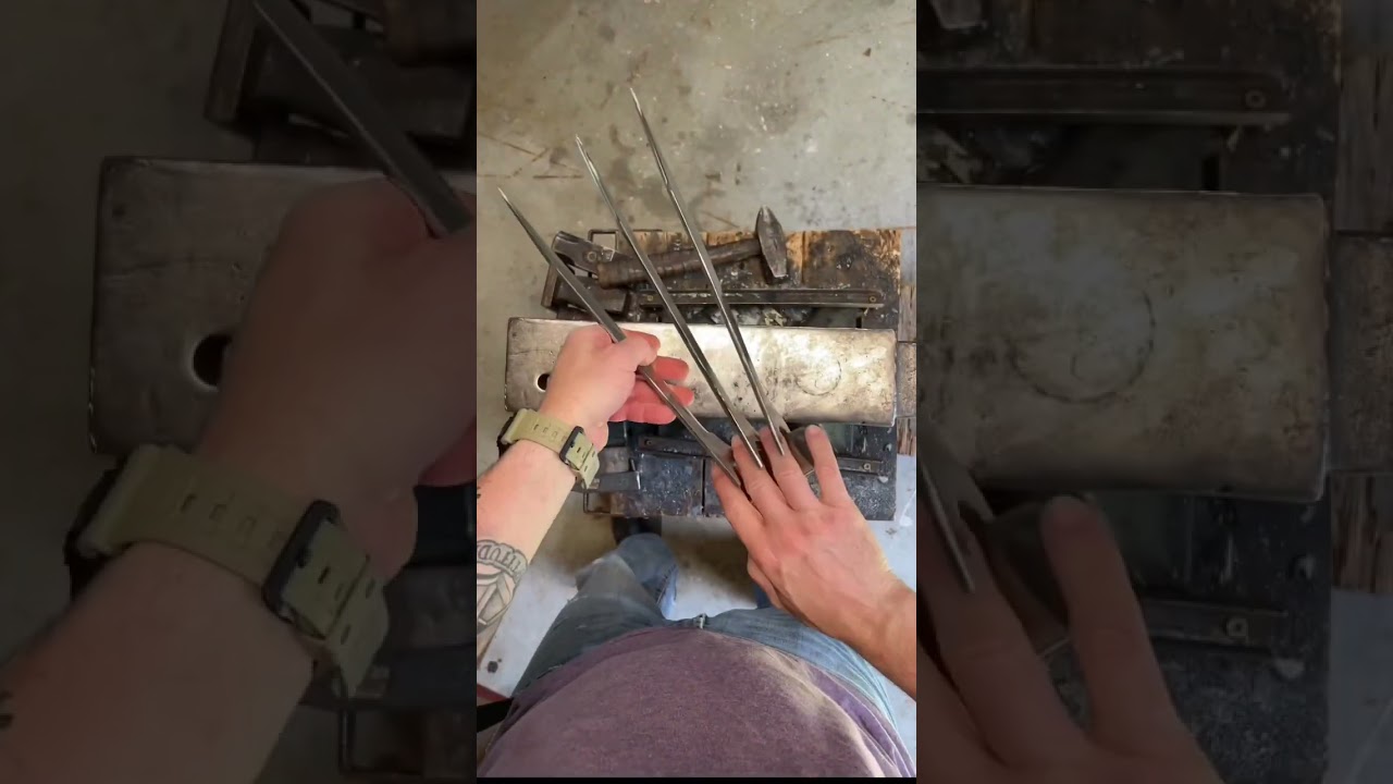 Watch Me Forge Real Wolverine Claws! 🔥 | Blacksmithing & Marvel Fan Build