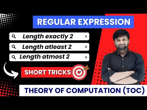 Regular Expression in TOC | Language string length exactly 2 #toc #gatecse #automata