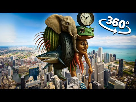 Italian Brainrot Final Boss🥵 - City in 360° Video | VR / 8K | Italian Brainrot Final Boss Meme)