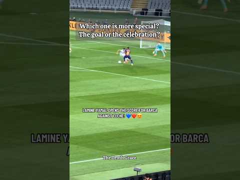 Barcelona vs Elche 3 - 1 today. Lamine Yamal goal. #lamineyamal #barcelona #laliga