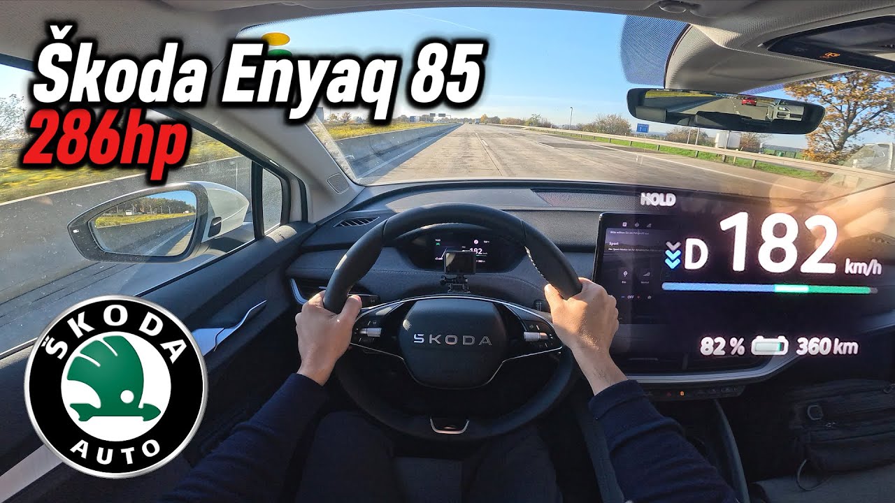 2025 Skoda Enyaq 85 POV Autobahn Drive 🇩🇪