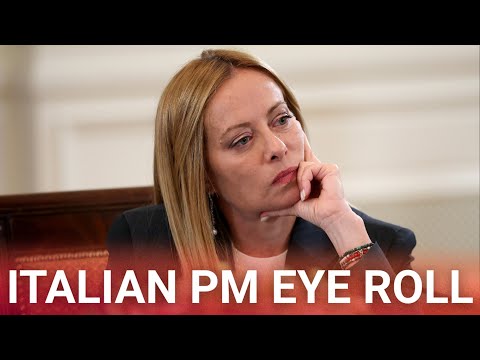Italian PM hilariously rolls eyes at German Chancellor as he condescendingly lectures Trump