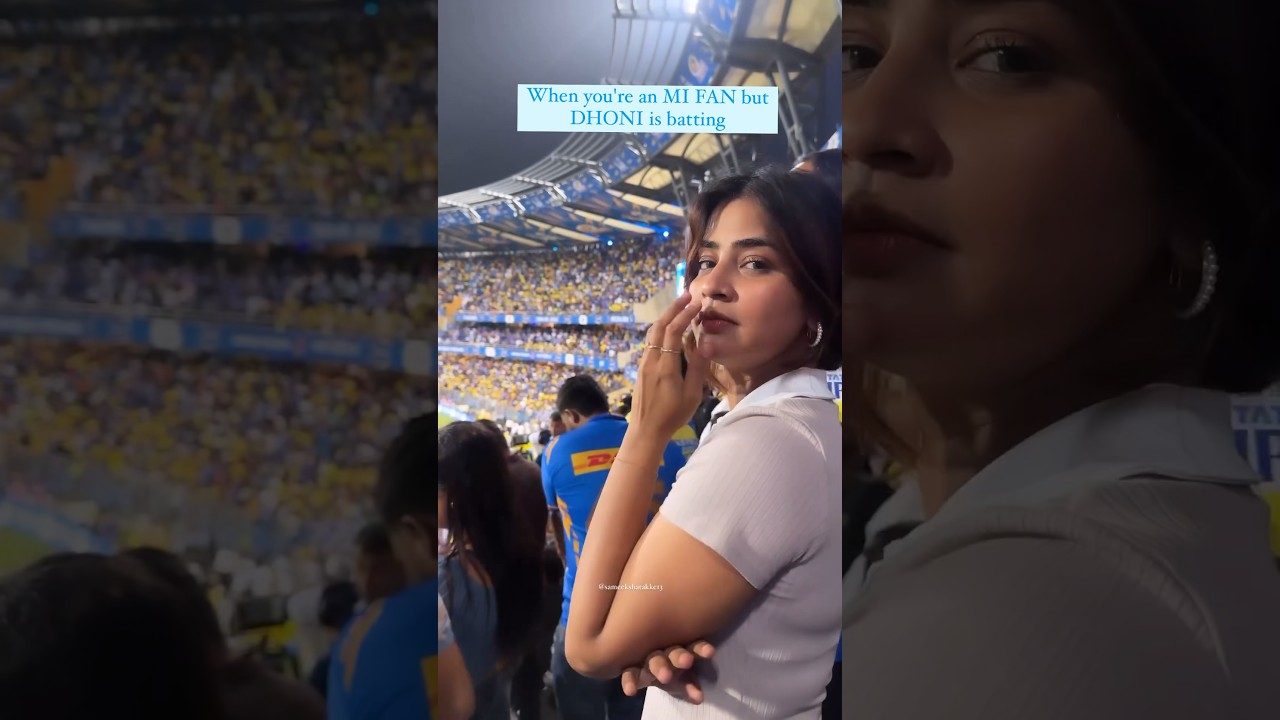 MI Fan Celebrates Dhoni's Batting 🏏