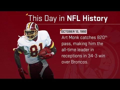 Art Monk Becomes All-Time Leader in Receptions | This Day in NFL History (10/12/92)