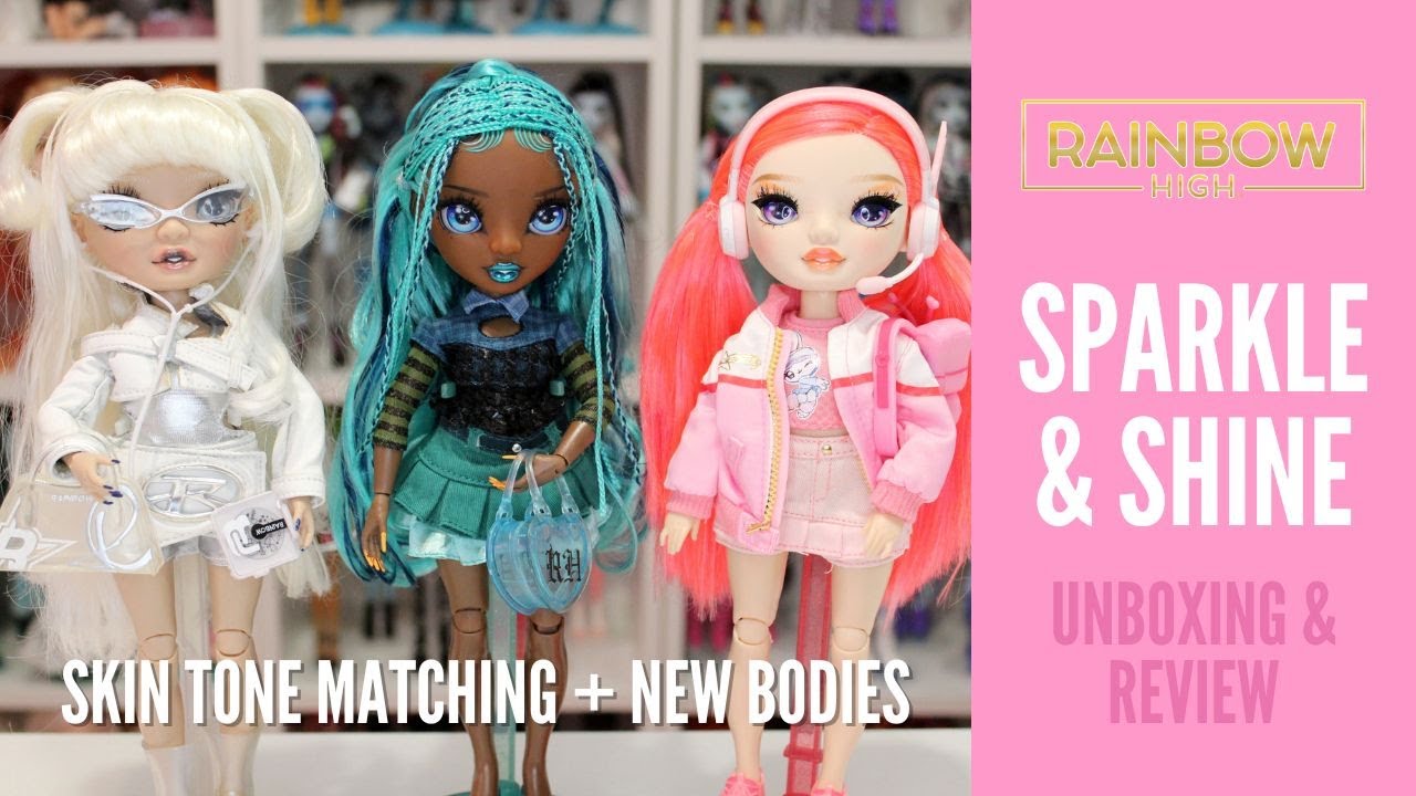 Rainbow High Sparkle & Shine Dawn, Whitney, Misty - Unboxing, Review, Re-body