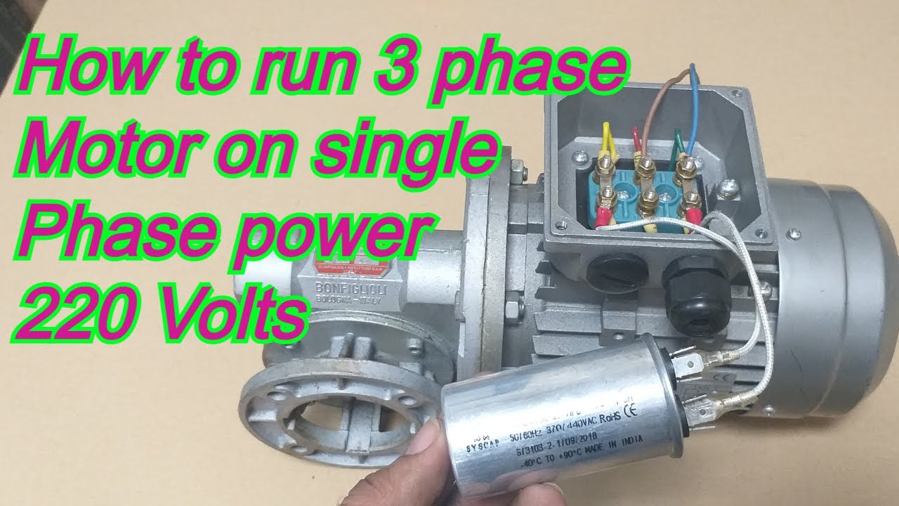Running a 3-Phase Motor with Single Phase Power ⚙️