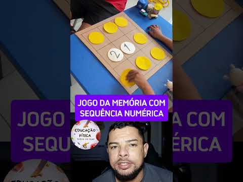 JOGO DA MEMÓRIA COM SEQUÊNCIA NUMÉRICA #educaçãofísicaescolar #matemática