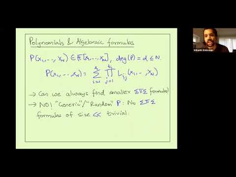 Superpolynomial Lower Bounds Against Low-Depth Algebraic Circuits I... - Srikanth Srinivasan