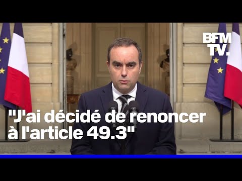 Gouvernement, Assemblée, budget...la prise de parole de Sébastien Lecornu en intégralité