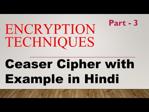 #6 | Ceaser Cipher with Example in Hindi | Part-3 | Easiest and Best Explanation
