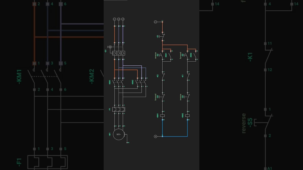 3-Phase Motor Control: Forward/Reverse with Simurelay