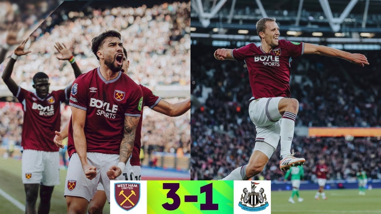 West Ham 3-1 Newcastle | Soucek & Paqueta Goals ⚽