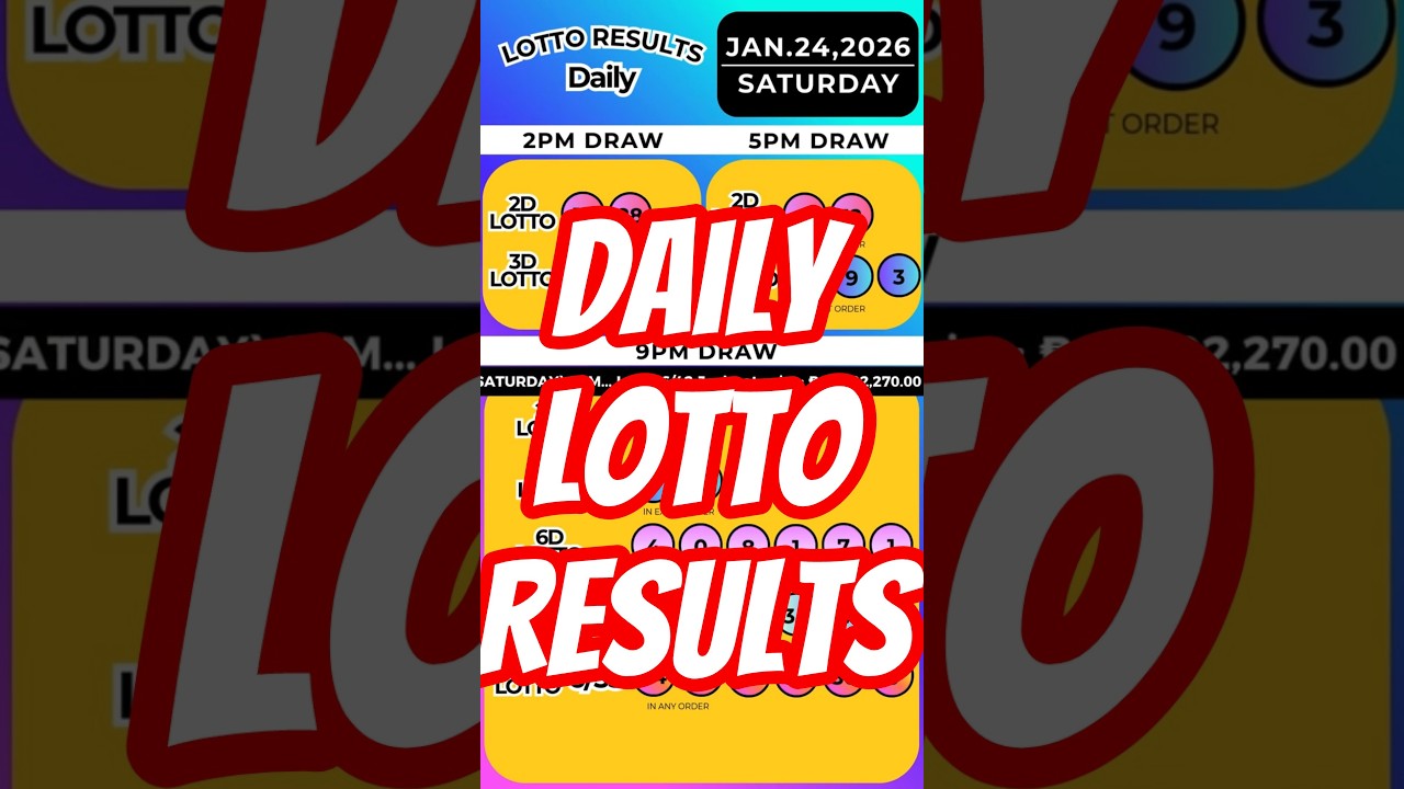 🔥 PCSO LOTTO RESULTS JANUARY 24, 2026 SAT 9PM 2D (EZ2), 3D (Swertres), 6D, Lotto 6/42, 6/55 #short