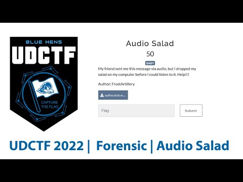 BlueHens UDCTF 2022 Writeup | Forensics | Audio Salad