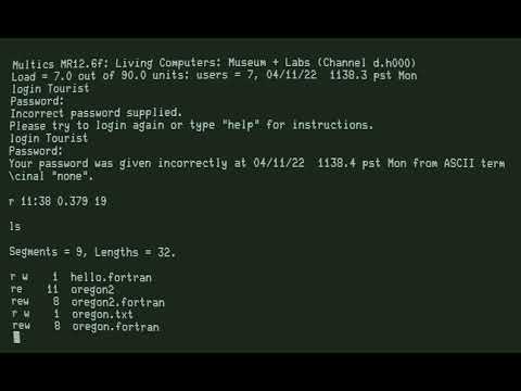 Hello world on Multics, using Living Computer Museum remote access