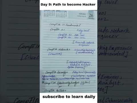 DAY 9: How to become hacker|| steps to be hacker|| career guidance || career pathway #hacker