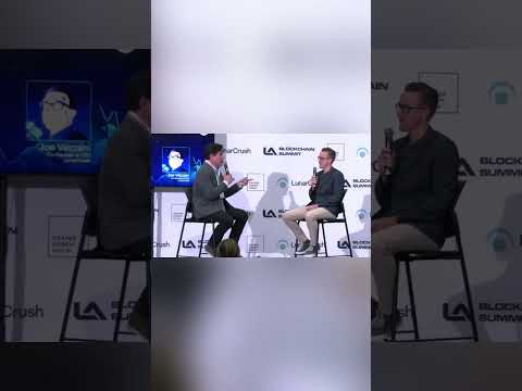Robert explains One-Time Pad encryption with Lunar Crush at LA Blockchain Summit.