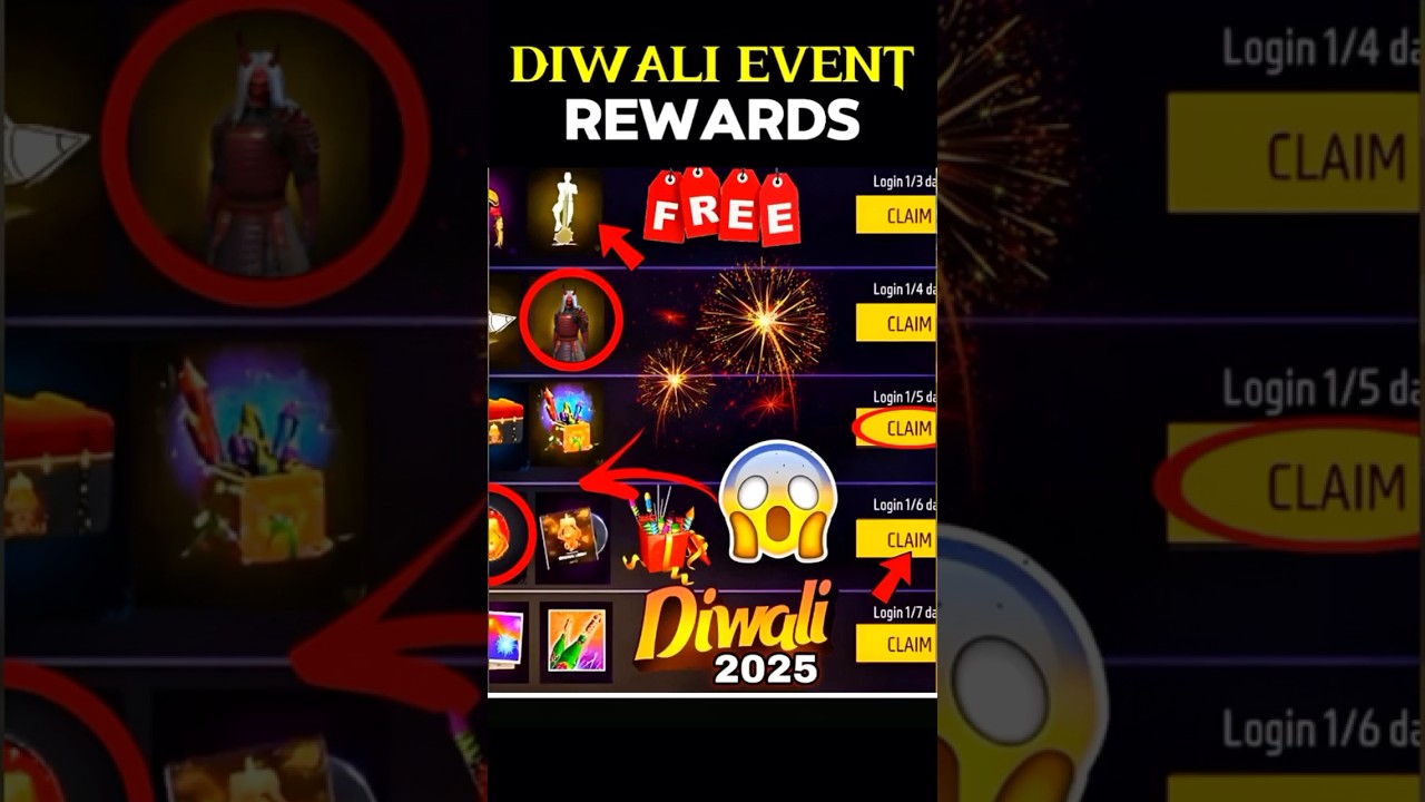 Diwali 2025 Free Rewards π | New Free Fire Event