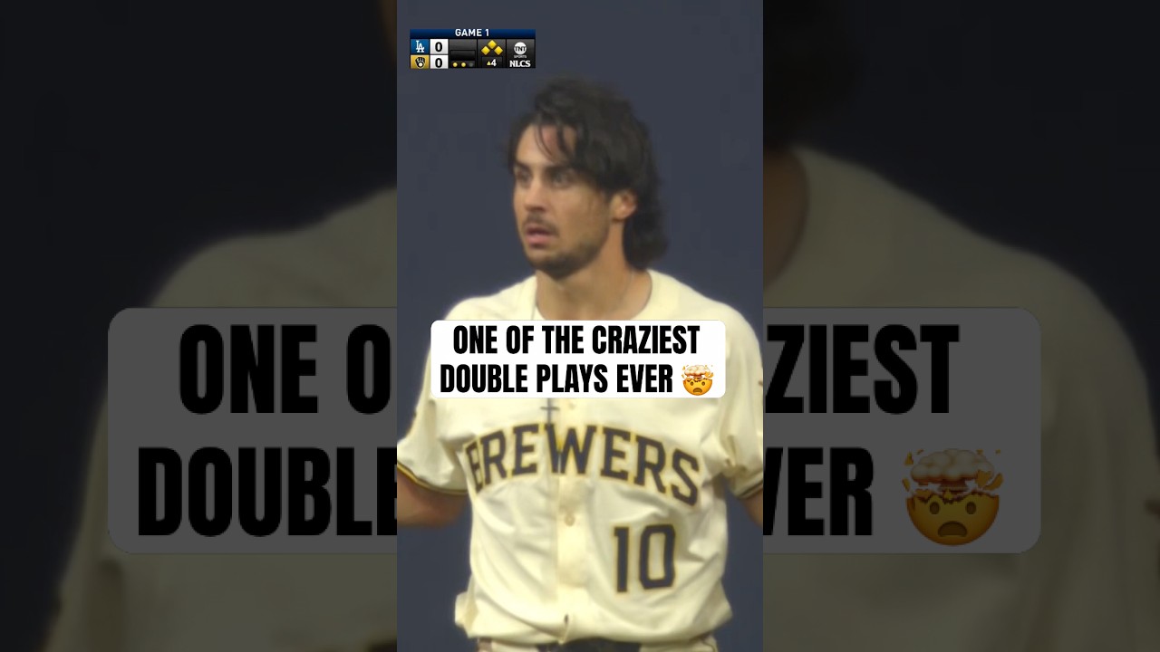 Unbelievable Double Play in Brewers vs. Dodgers NLCS Game 1! 😱