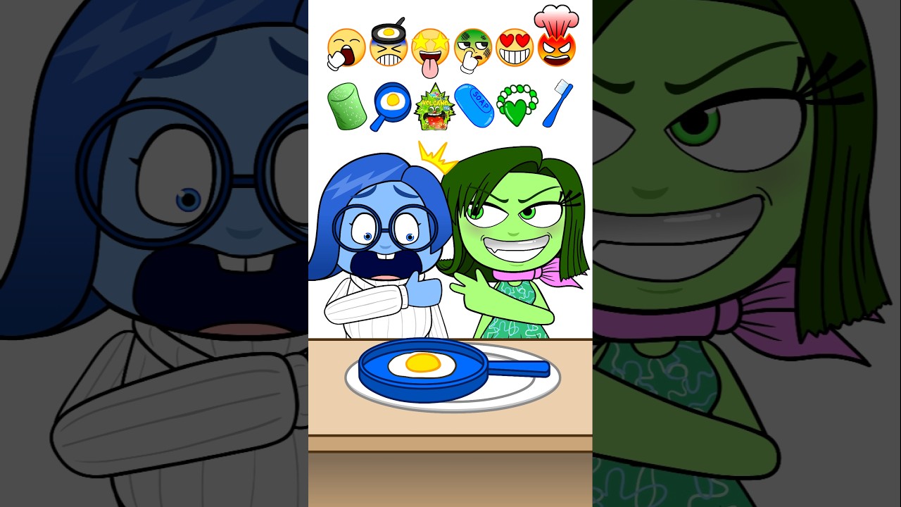 Blue vs Green Emoji Eating Contest 🥗