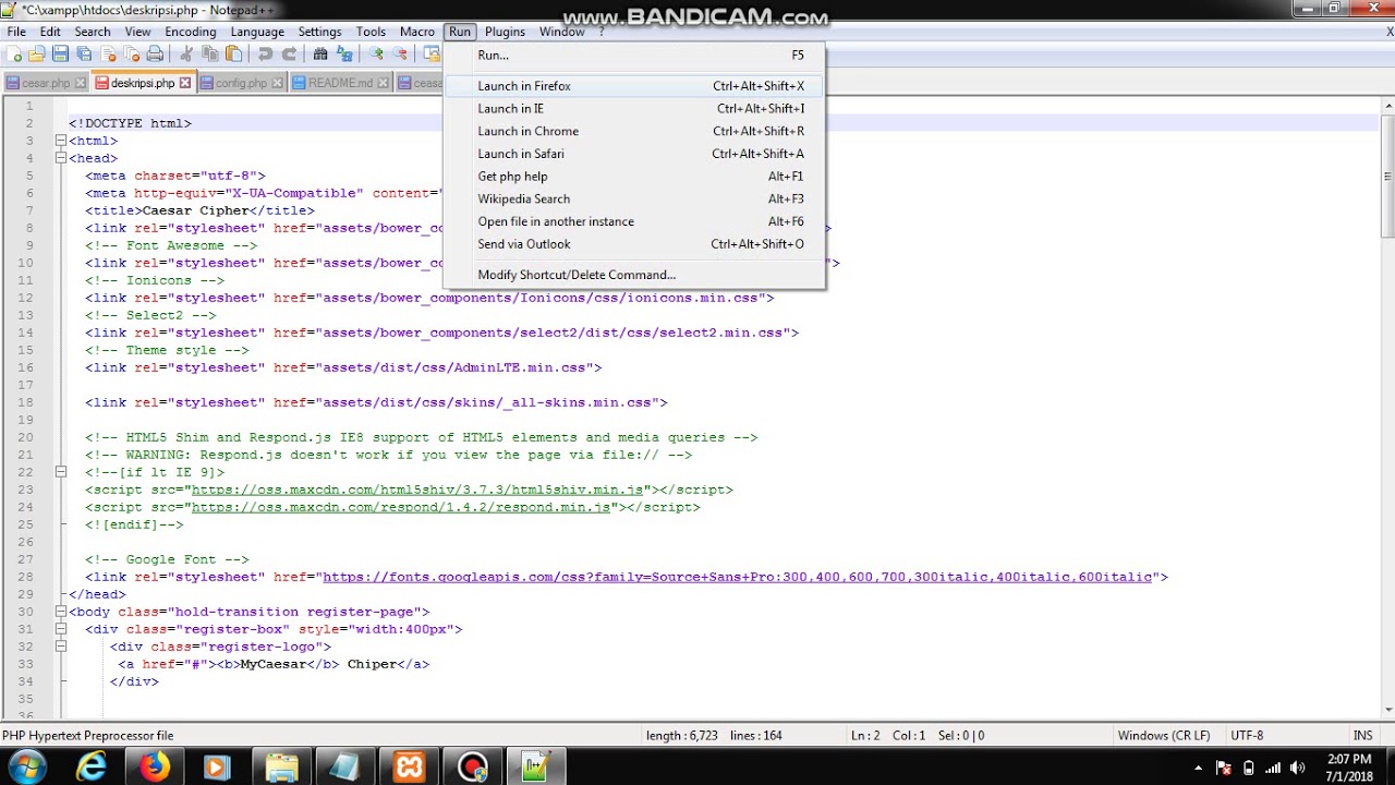 Caesar Cipher GitHub Project 📂