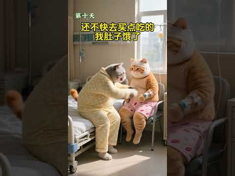 第 9044 集 | 橘猫妻子在医院照顾橘猫 #猫咪 #猫的故事 #ai猫咪 #娱乐 #搞笑