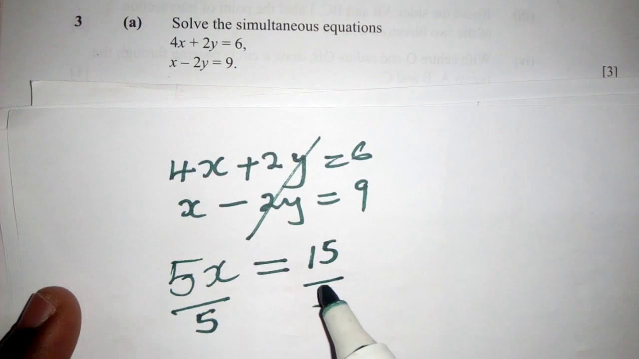 Solve the Simultaneous Equation ECZ