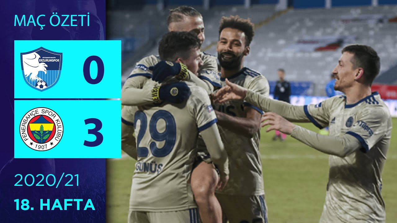 Fenerbahçe, Erzurumspor'u 3-0 Yendi 🟡🔵