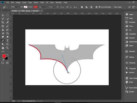 Trace Batman Logo with Pen Tool in Photoshop 🦇