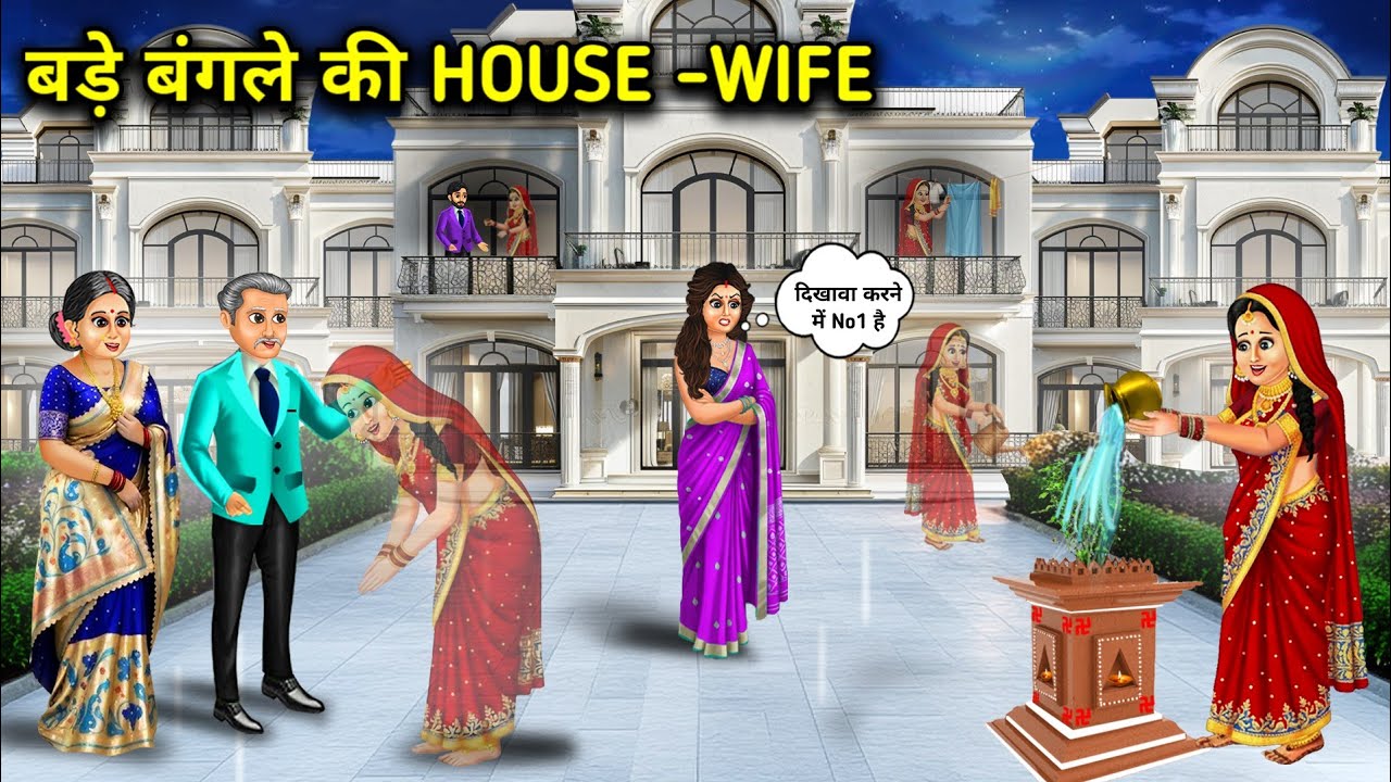 बड़े बंगले की HOUSE-Wife बहु|| Cartoon Videos|| House wife of the big bangalow...! 