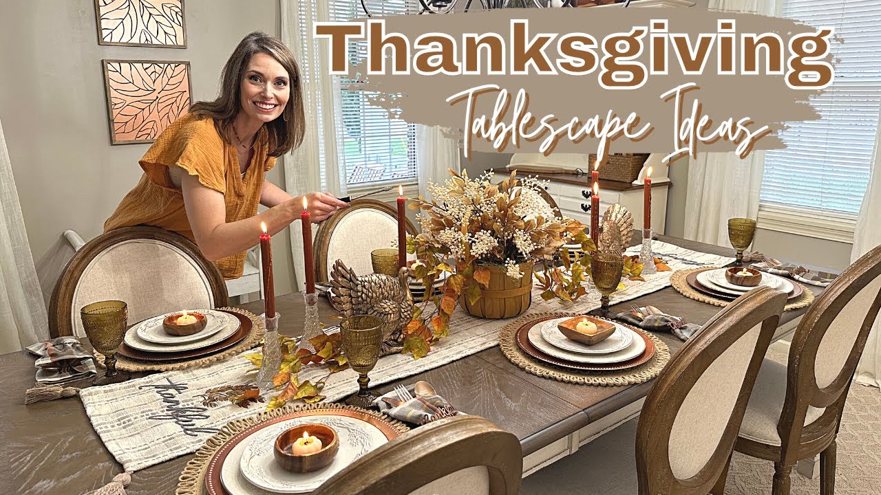 Beautiful & Simple Thanksgiving Tablescape Ideas 🦃