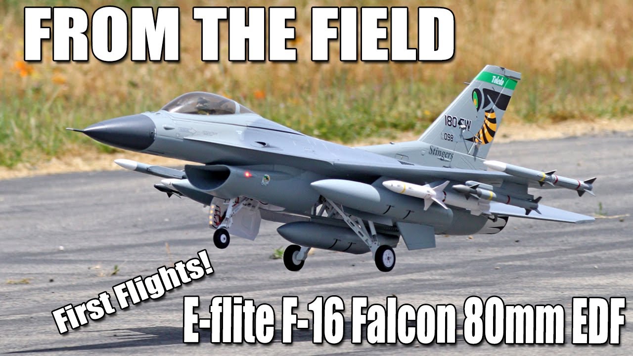 First Look at the E-flite F-16 Falcon 80mm EDF: Stunning First Flights ✈️