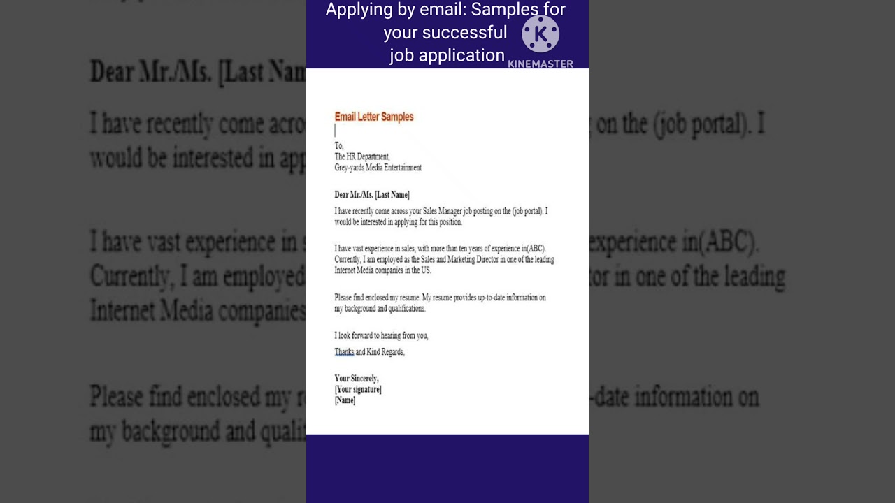Applying by email: Samples for your successful job application |e-mail writing #job #shorts
